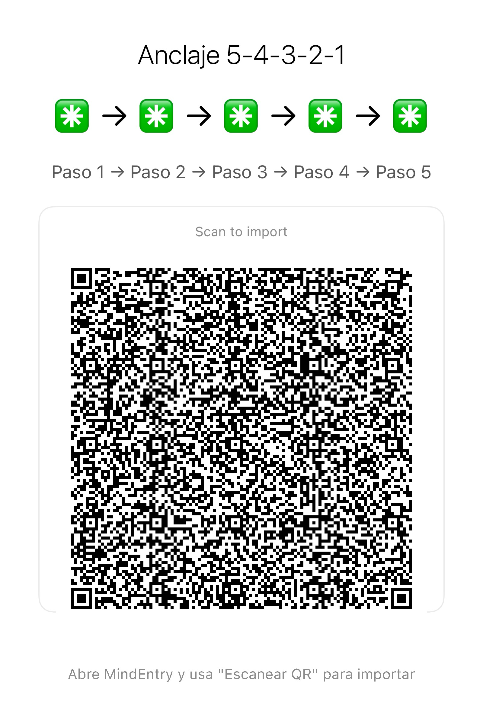 Código QR para importar Anclaje 5-4-3-2-1 en MindEntry