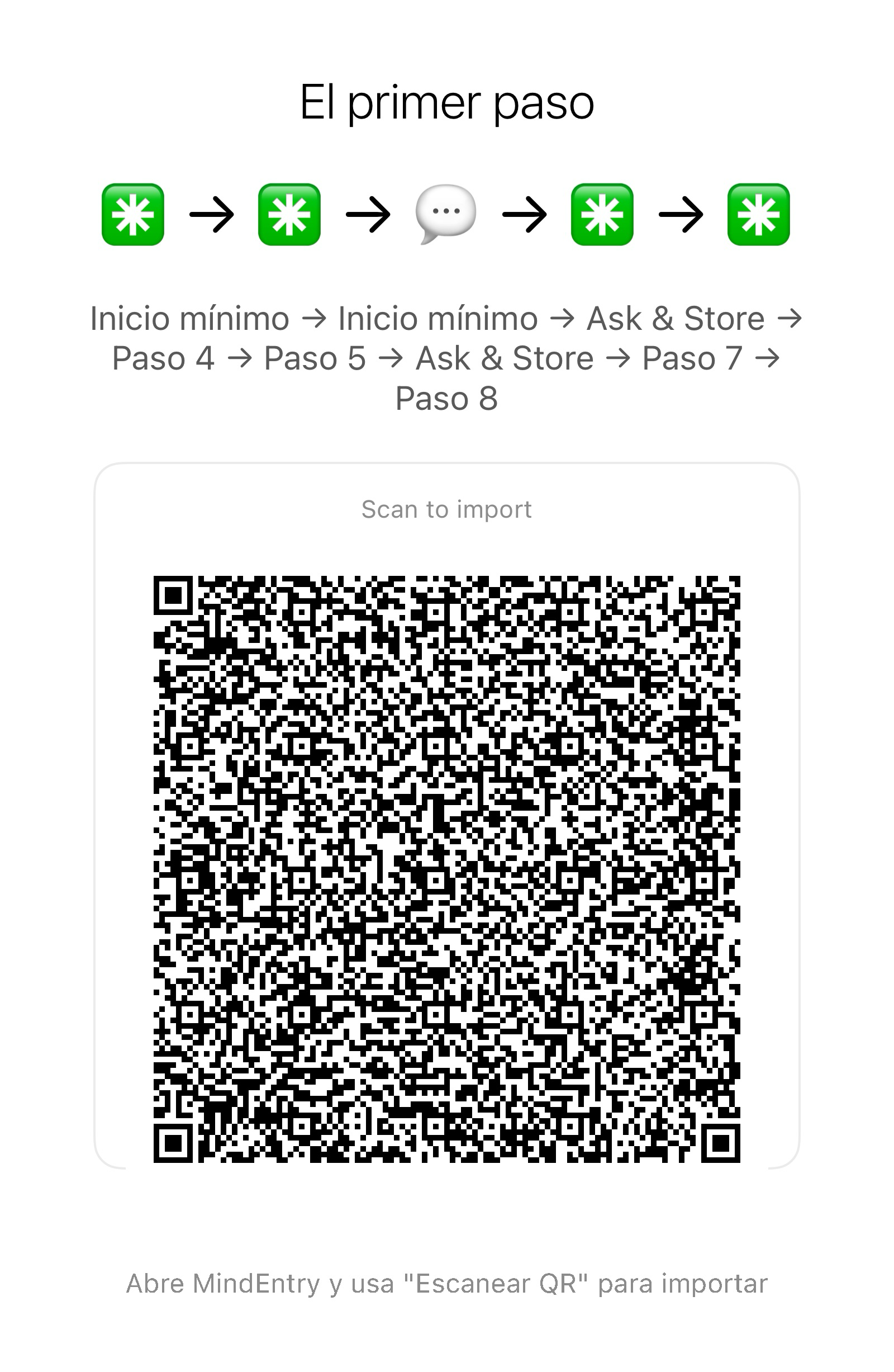 MindEntry Recipe QR Code