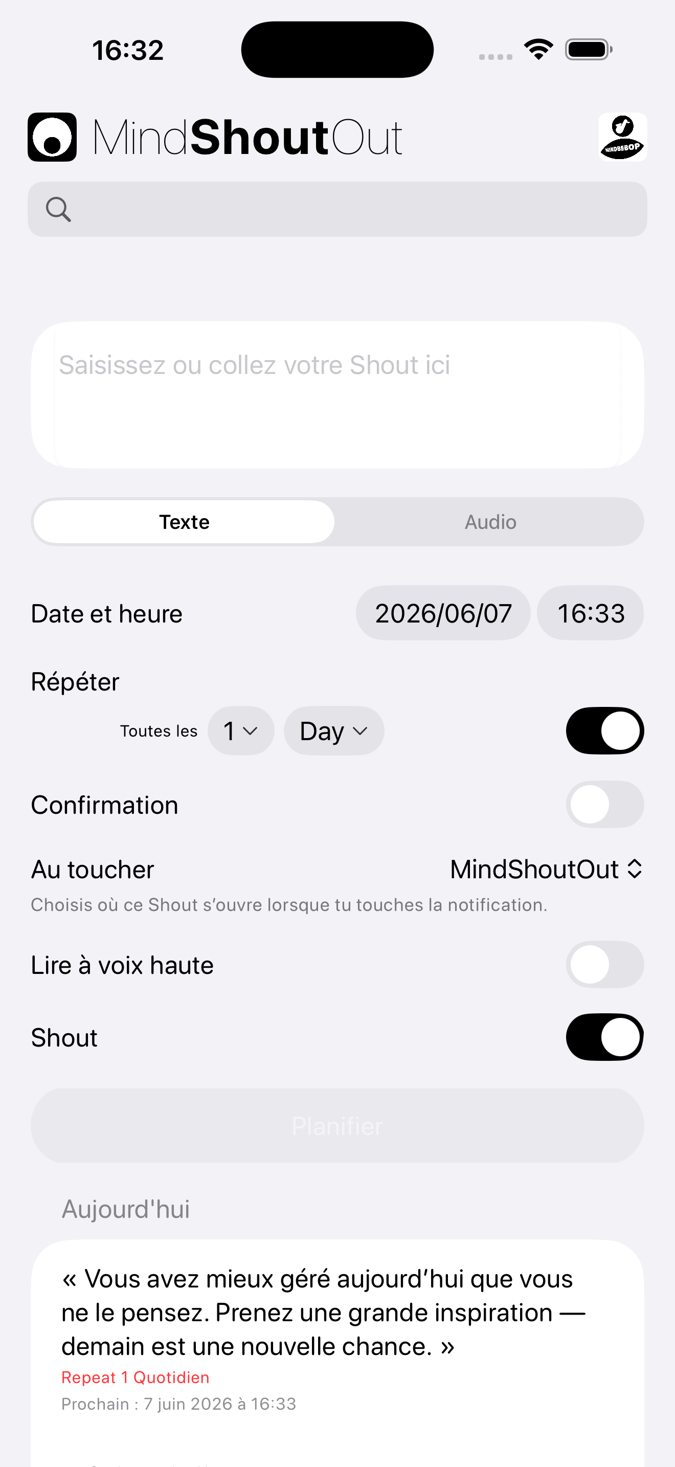 MindShoutOut screenshot