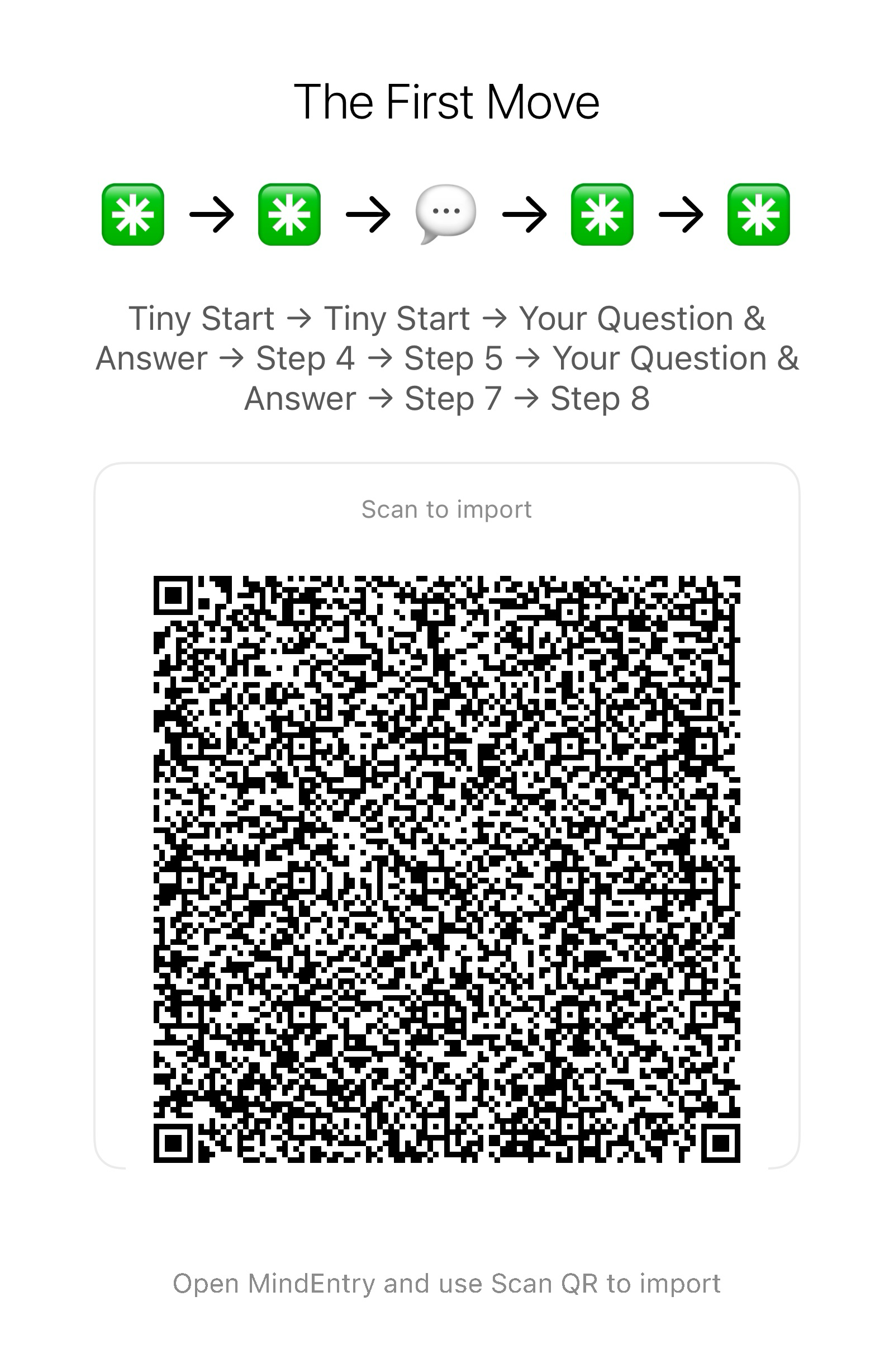 MindEntry import QR code for The First Move