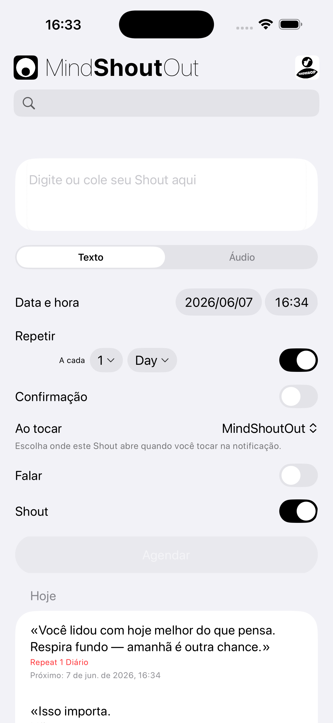 MindShoutOut screenshot