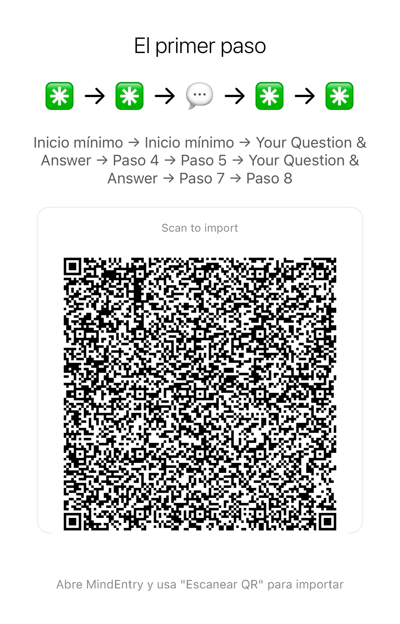 Código QR para importar The First Move no MindEntry